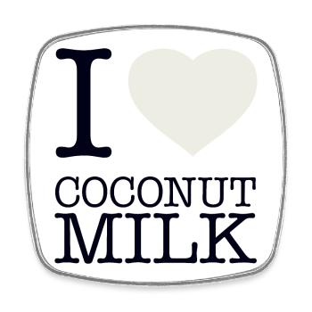 I LOVE COCONUT MILK - Viereckiger Kühlschrankmagnet - Weiß - Vorne