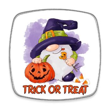 Halloween-Wichtel - Viereckiger Kühlschrankmagnet - Weiß - Vorne