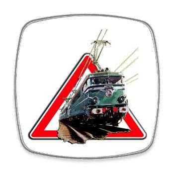 DANGER BB creation Louis RUNEMBERG © Adagp - Square fridge magnet - white - Front