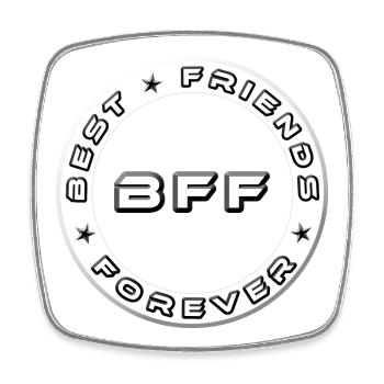 Beste Freunde bester Freund beste Freundin - Viereckiger Kühlschrankmagnet - Weiß - Vorne
