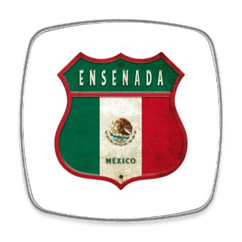 Motif écusson Ensenada Mexico - Magnet carré - blanc - Devant