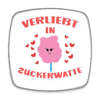 Bonbon Statement Herz Naschkatzen Süßigkeiten - Viereckiger Kühlschrankmagnet - Weiß - Vorne
