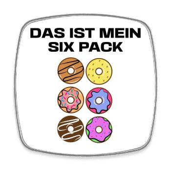 Lustig Donut Statement Nachspeise Süßigkeiten - Viereckiger Kühlschrankmagnet - Weiß - Vorne