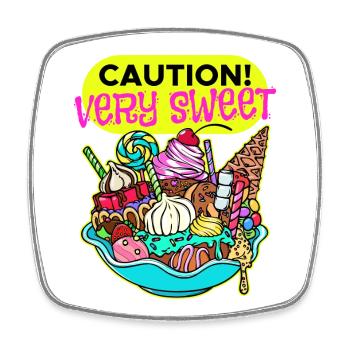 Chocolate Sweets Dessert Candy Statement - Square fridge magnet - white - Front