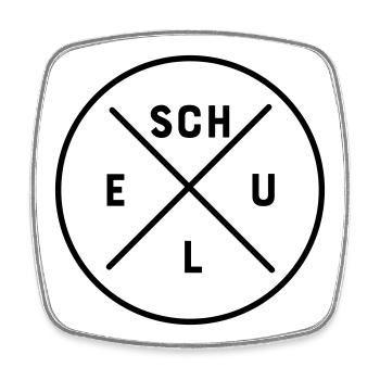 Schule - Viereckiger Kühlschrankmagnet - Weiß - Vorne