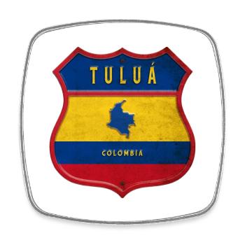 Motif écusson Tuluá Colombia - Magnet carré - blanc - Devant