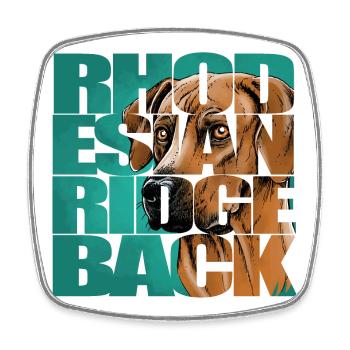 Rhodesian Ridgeback - Viereckiger Kühlschrankmagnet - Weiß - Vorne