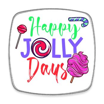 Delicious Dessert Candy Statement Sweets - Square fridge magnet - white - Front