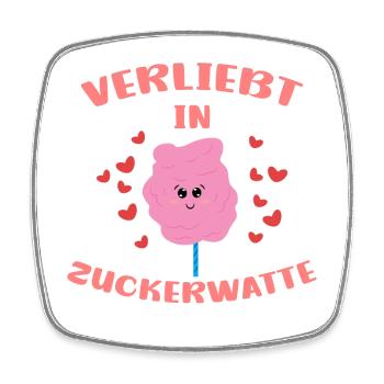 Süßigkeiten Bonbon Statement Zucker Naschkatze - Viereckiger Kühlschrankmagnet - Weiß - Vorne