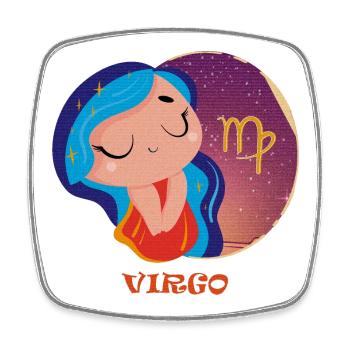 Zodiac Sign Virgo - Square fridge magnet - white - Front