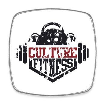 Fitness-Kultur - Viereckiger Kühlschrankmagnet - Weiß - Vorne