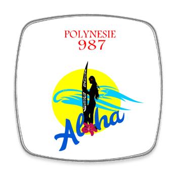 Polynésie - Magnet carré - blanc - Devant