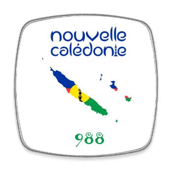 Nouvelle Calédonie - Magnet carré - blanc - Devant