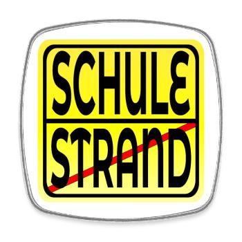 Ferienende Schulanfang - Viereckiger Kühlschrankmagnet - Weiß - Vorne