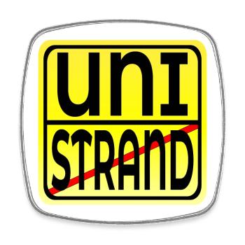 Zurück in die Universität - UNI FERIEN ENDE STRAND - Viereckiger Kühlschrankmagnet - Weiß - Vorne