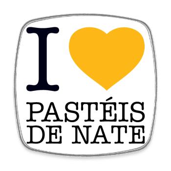 I LOVE PASTELS DE NATA Portugal Cake - Viereckiger Kühlschrankmagnet - Weiß - Vorne