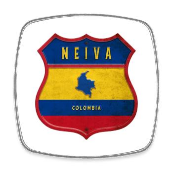 Conception des armoiries de Neiva Colombia - Magnet carré - blanc - Devant