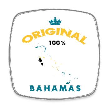 Bahamas Original 100% Flaggen Design - Viereckiger Kühlschrankmagnet - Weiß - Vorne