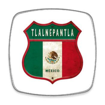 Tlalnepantla Mexiko Wappen Design - Viereckiger Kühlschrankmagnet - Weiß - Vorne