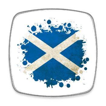 Schottland Klecks Flaggen Design - Viereckiger Kühlschrankmagnet - Weiß - Vorne