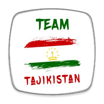 Team Tadschikistan Flaggen Design - Viereckiger Kühlschrankmagnet - Weiß - Vorne