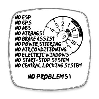 "No Problems" - Viereckiger Kühlschrankmagnet - Weiß - Vorne