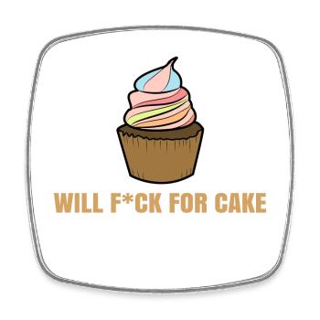 Gâteau Humoristique Candy Statement Cupcake - Magnet carré - blanc - Devant