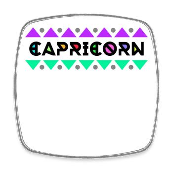 Cool Capricorne disant Horoscope Signe du zodiaque Ciel - Magnet carré - blanc - Devant