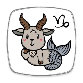 Astronomy Constellation Horoscope Capricorn Zodiac - Square fridge magnet - white - Front