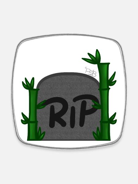Rip! By Pousse2Bambou ! - Square fridge magnet - white