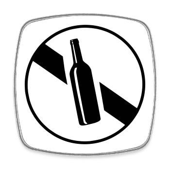 End of ban on drinking - Square fridge magnet - white - Front