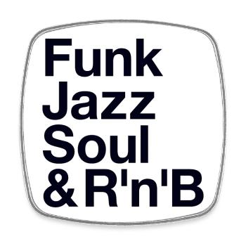Funk Jazz Soul Music Musik - Square fridge magnet - white - Front