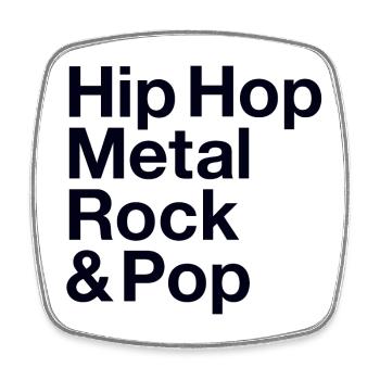 Hip Hop Metal Rock Pop Music Lovers - Square fridge magnet - white - Front