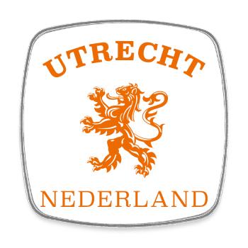 UTRECHT Nederland Niederlande Pays-Bas - Magnet carré - blanc - Devant