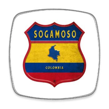 Écusson Sogamoso Colombia - Magnet carré - blanc - Devant