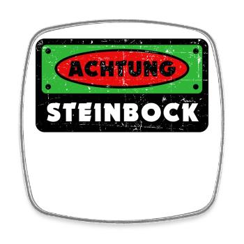 Steinbock Astrologie Tierkreis Statement Gezeiten - Viereckiger Kühlschrankmagnet - Weiß - Vorne