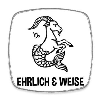 Steinbock Statement Galaxie Astrologie Tierkreis - Viereckiger Kühlschrankmagnet - Weiß - Vorne