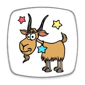 Steinbock Astrologie Gestirne Sterndeutung Himmel - Viereckiger Kühlschrankmagnet - Weiß - Vorne