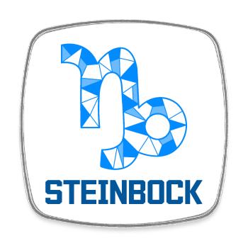 Steinbock Sternbild Tierkreiszeichen Esoterik - Viereckiger Kühlschrankmagnet - Weiß - Vorne