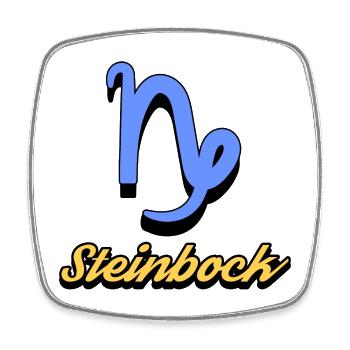 Tierkreiszeichen Horoskop Spruch Steinbock Himmel - Viereckiger Kühlschrankmagnet - Weiß - Vorne