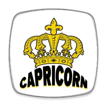 Capricorn Astrology Superstition Esoteric Saying - Square fridge magnet - white - Front