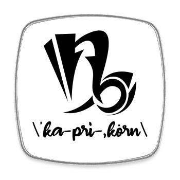 Astronomy Superstition Capricorn Saying Horoscope - Square fridge magnet - white - Front
