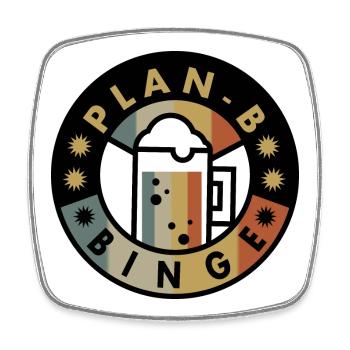 Plan B Boozing - Square fridge magnet - white - Front