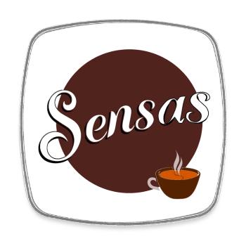 Sensas - Square fridge magnet - white - Front