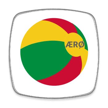 Ærø Beach Ball Denmark Flag Ostsee Dänemark Aeroe - Viereckiger Kühlschrankmagnet - Weiß - Vorne