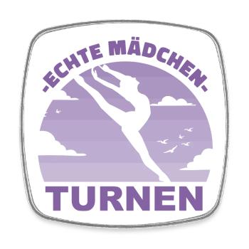 Turnen Mädchen Sport Hobby Gymnastik Geschenk - Viereckiger Kühlschrankmagnet - Weiß - Vorne