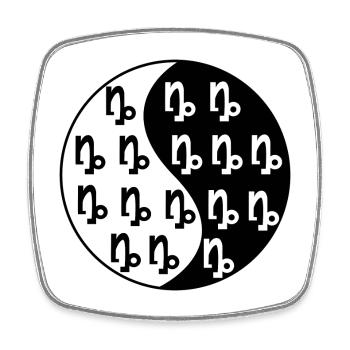Capricorn Astronomy Horoscope Superstition Galaxy - Square fridge magnet - white - Front