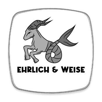 Steinbock Horoskop Statement Tierkreiszeichen - Viereckiger Kühlschrankmagnet - Weiß - Vorne