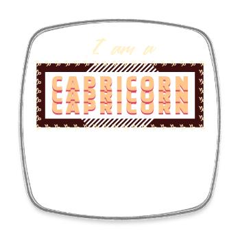 Capricorne Signe du Zodiaque Cool Statement Horoscope - Magnet carré - blanc - Devant