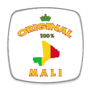 Mali Original 100% Flaggen Design - Viereckiger Kühlschrankmagnet - Weiß - Vorne